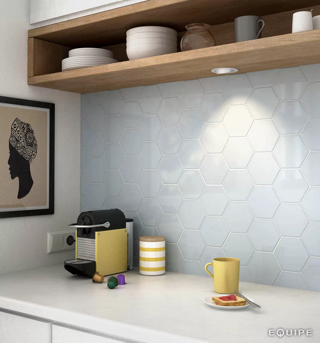 Плитка 21912 HEXAGON SCALE Wall Light Grey 10,7x12,4