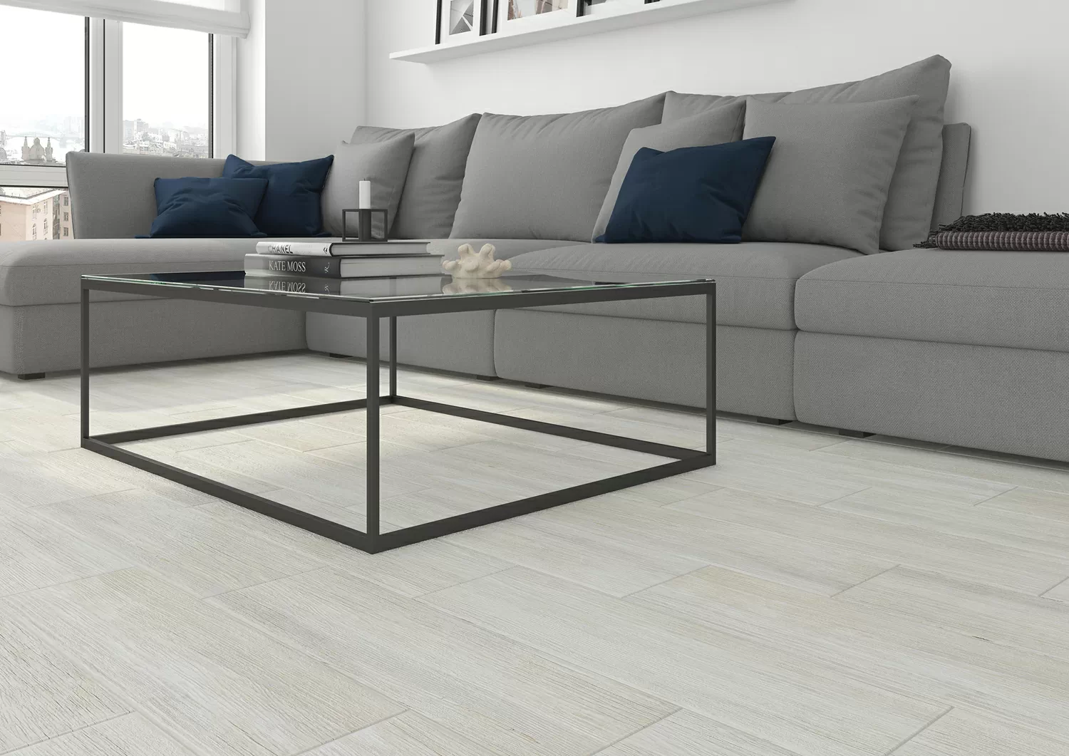 Керамогранит C-FF4M052D Finwood белый 18.5x59.8