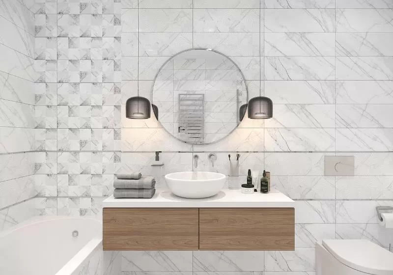 Керамогранит 6246-0037 Pulse Бело-серый 45x45