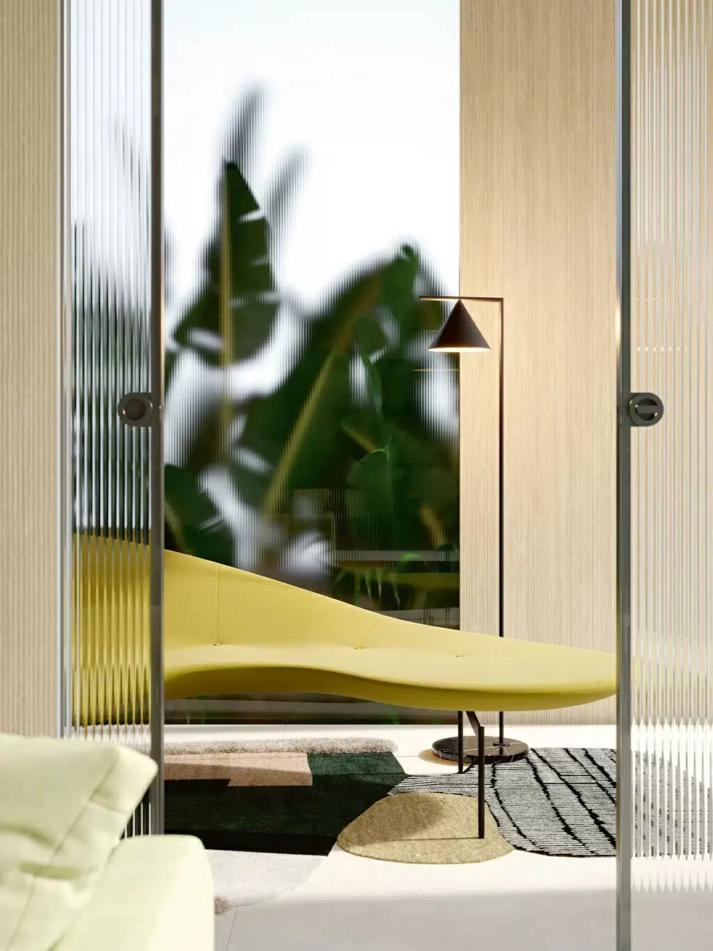 Керамогранит LAMF011870 Hado Travertino Bianco Bocciardato 1000x3000x5.6