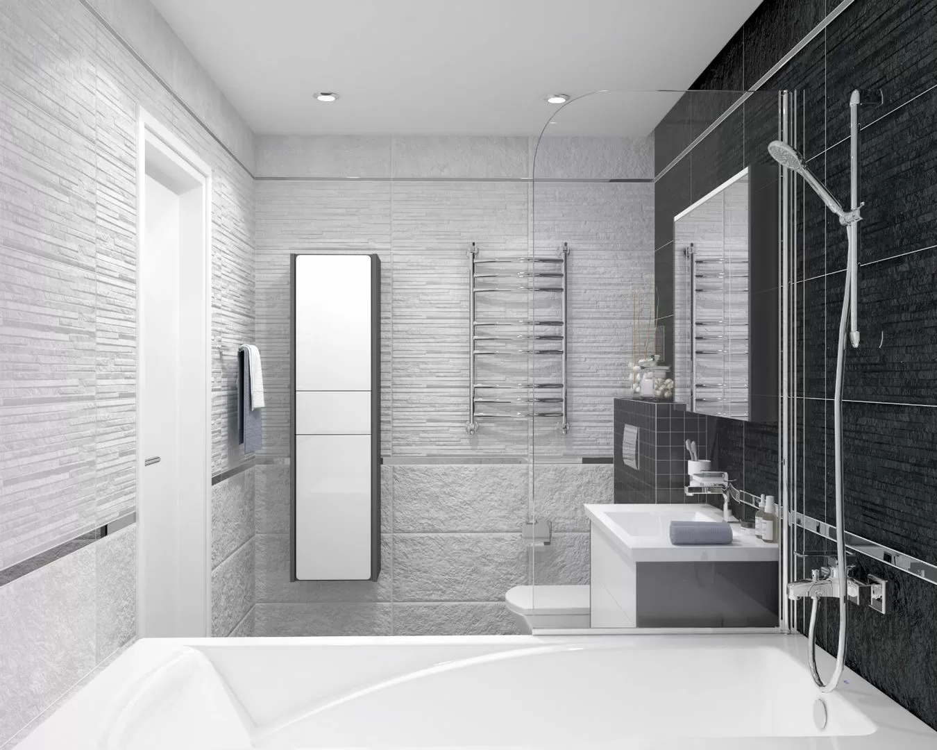 Керамогранит Hard чёрный 30х60