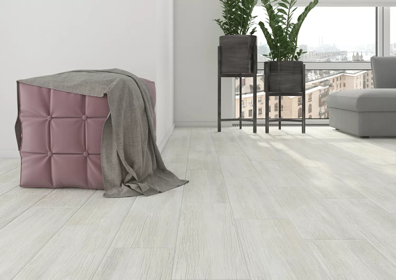 Керамогранит C-FF4M052D Finwood белый 18.5x59.8