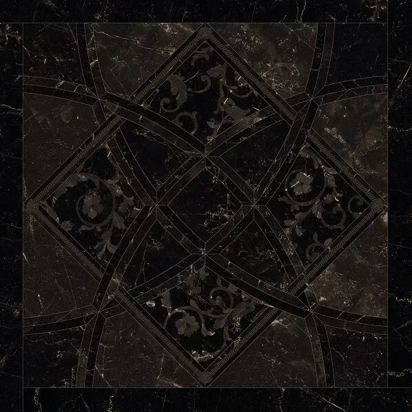 Керамогранит 262532 Fondo Intarsio Nero Amasanta 78x78