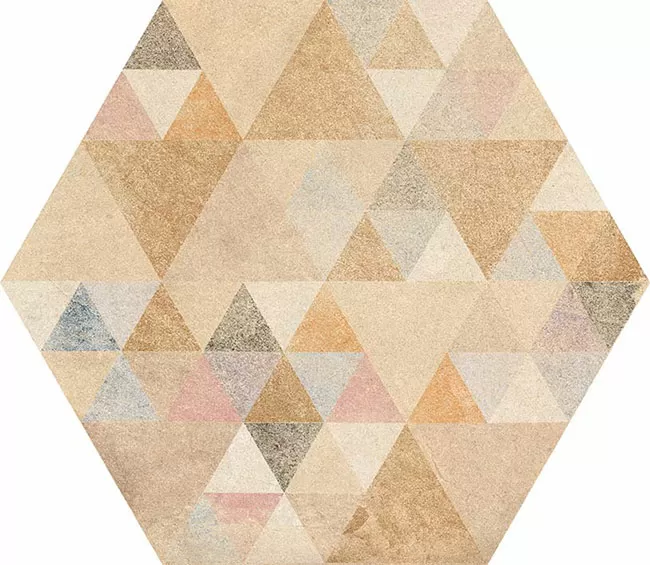 Керамогранит Laverton Hexagono Benenden Multicolor Mix 23x26.6