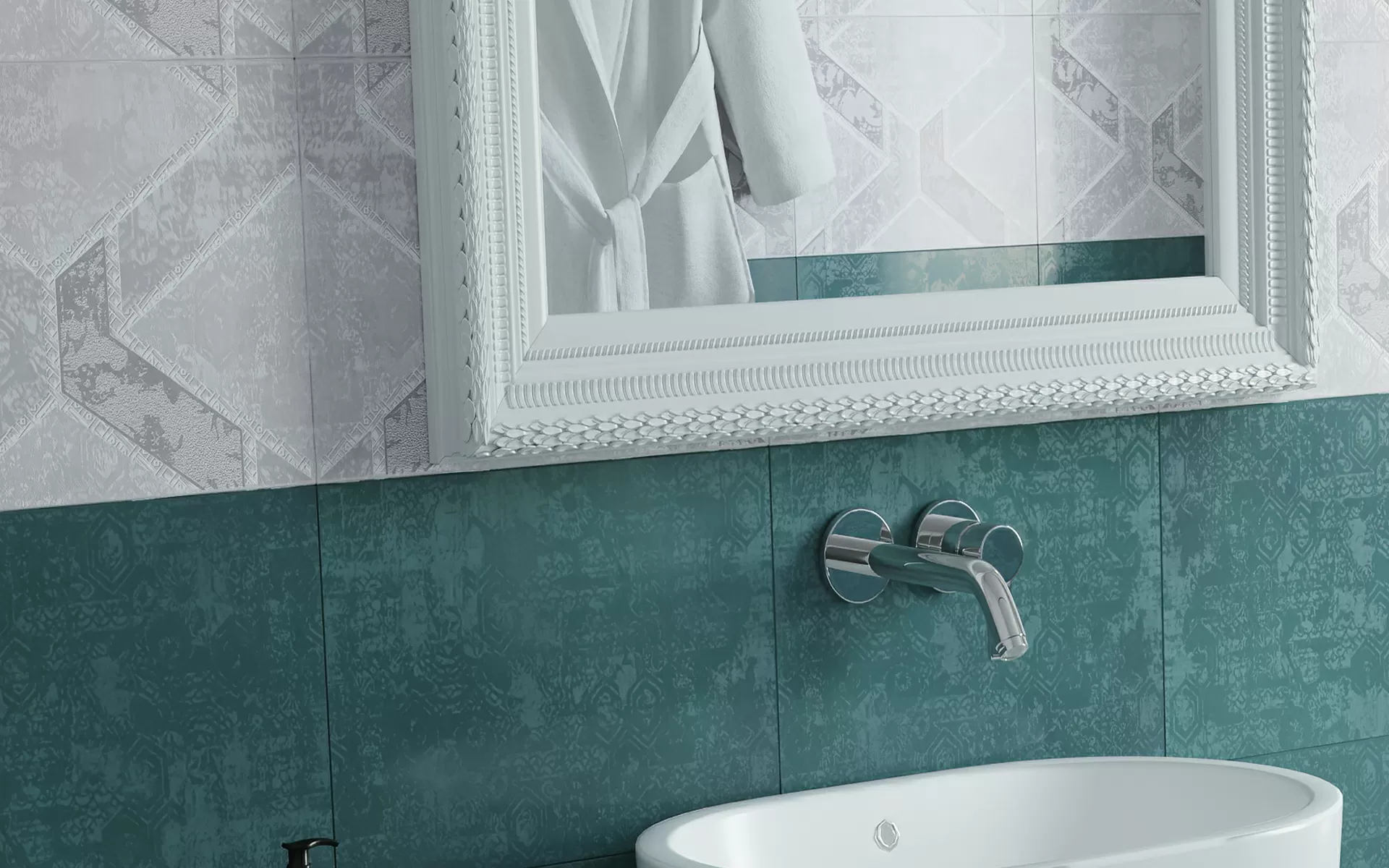 Плитка Декор Альберта темная D1 28х40