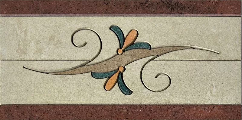 Керамогранит Fascia Floreale B Botticino (Botticino, Madras Pink) 15x30