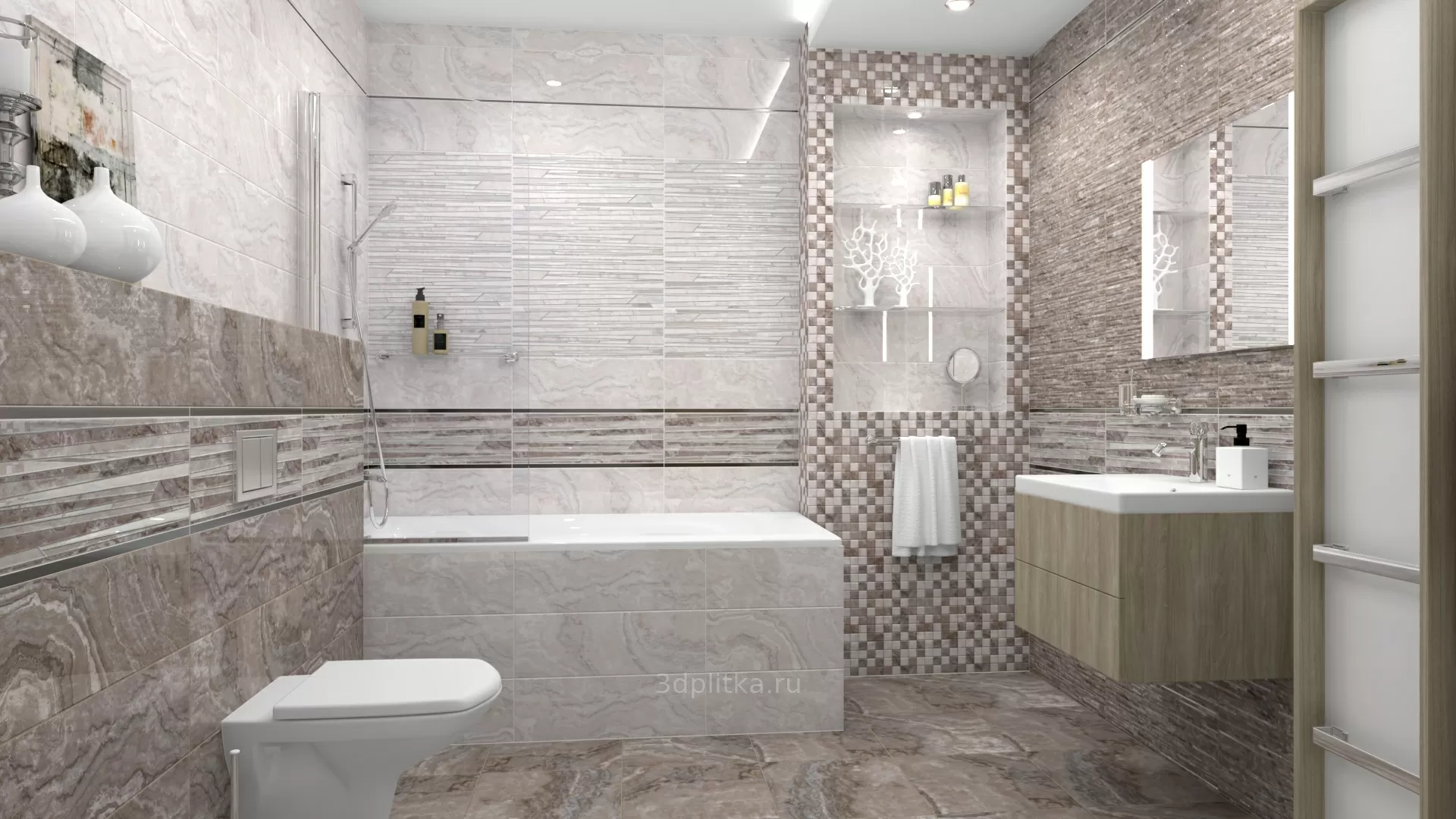 Керамогранит Marmo коричневый 40х40