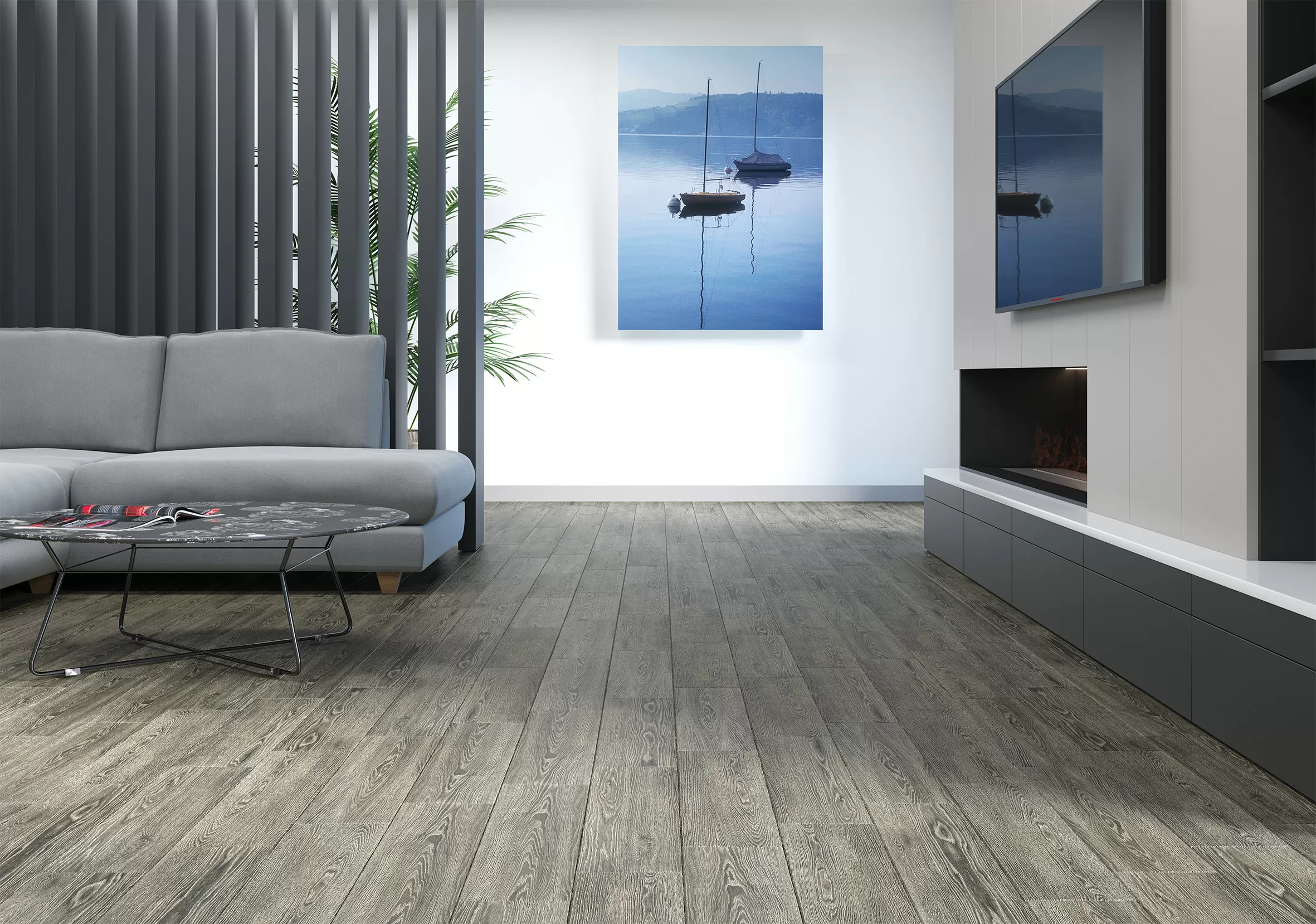 Керамогранит Oak тёмно-коричневый 15х60