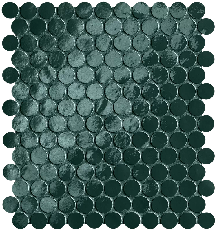 Мозаика fROM Glim Petrolio Round Mosaico Brillante 29,5x32,5
