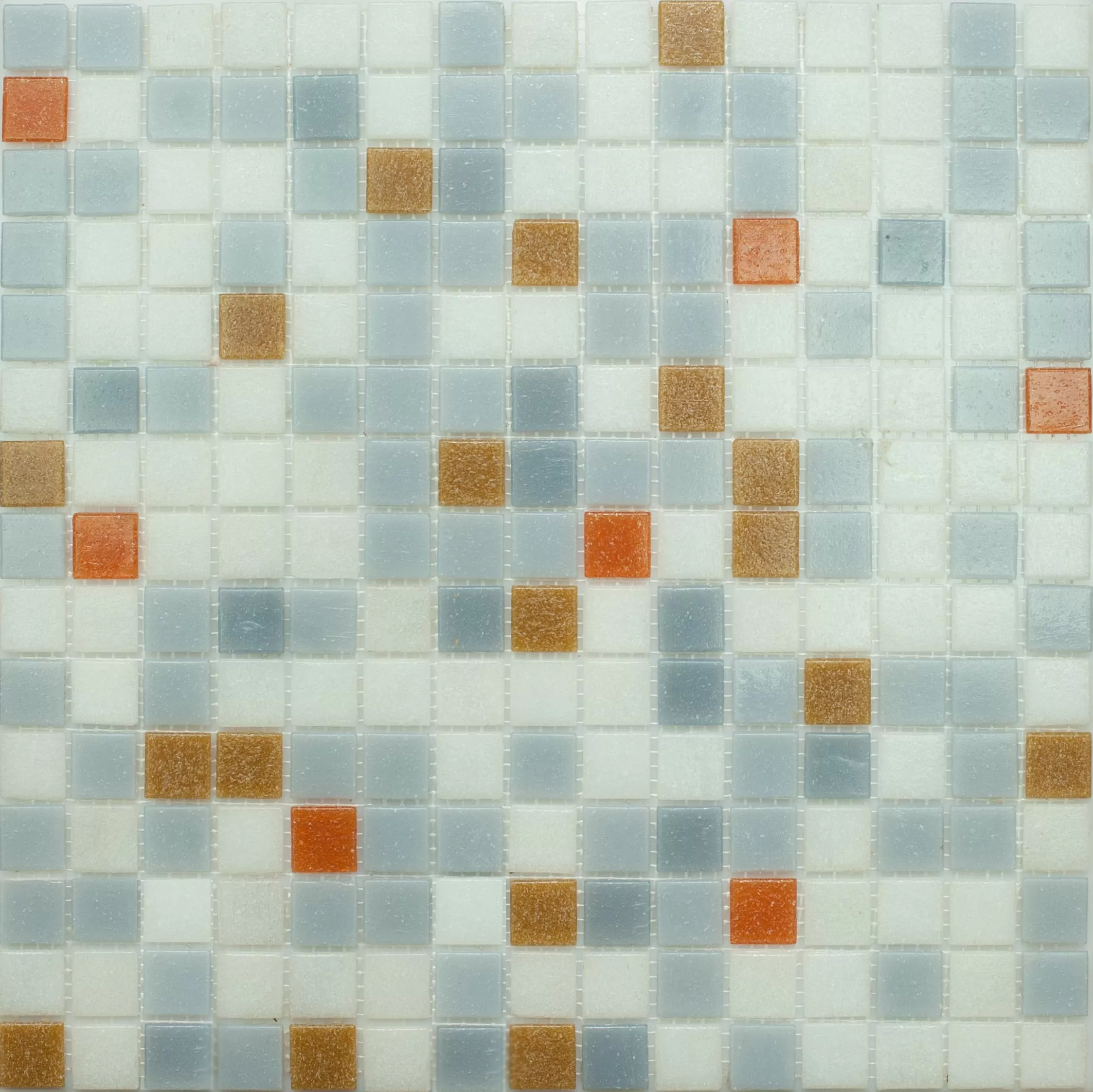 Мозаика MIX4 стекло серый (сетка) 20x20x4 327x327
