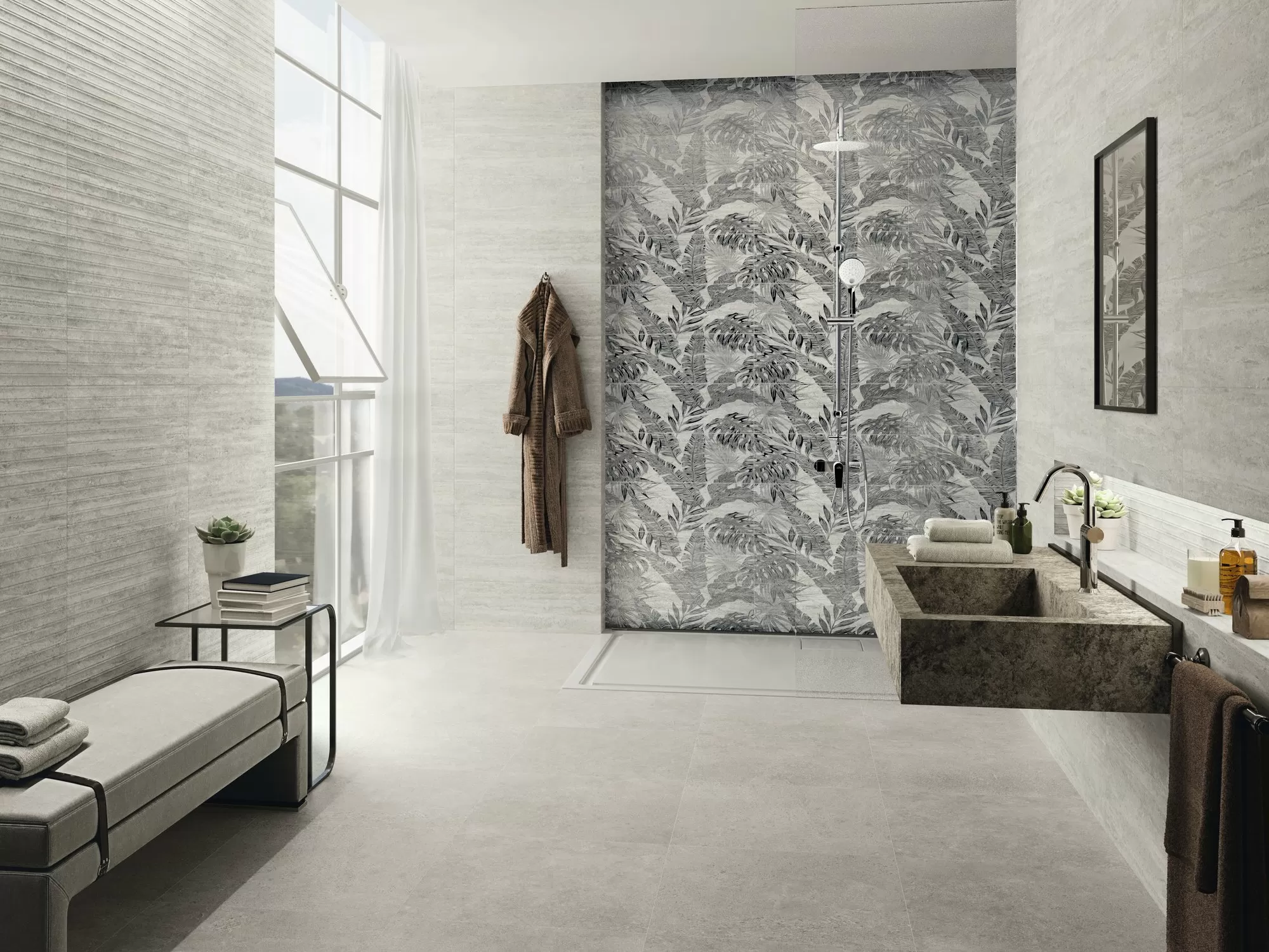 Плитка A036493 Moldura Travertino Matt Brescia 5x25