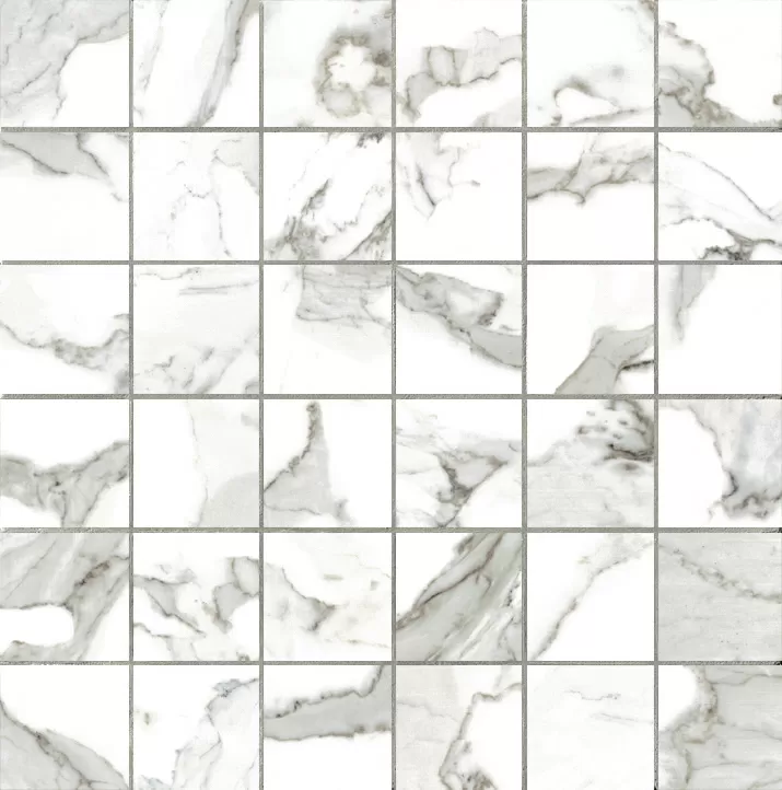 Мозаика G20402 Calacatta Mosaico Lappato 30x30 (Tozz. 5x5)