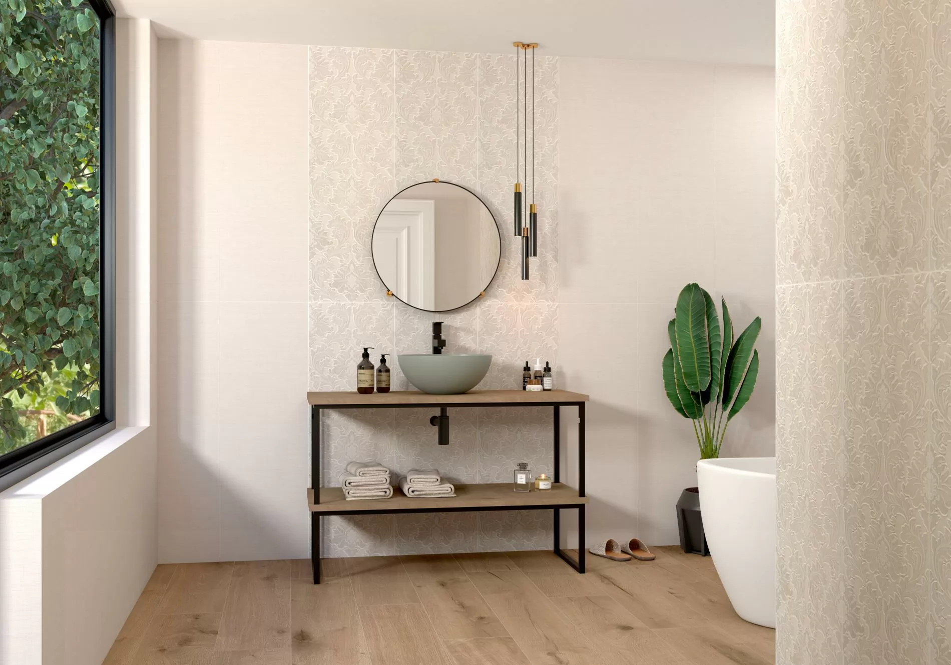 Керамогранит Es.Oldmanor Dark Matt Rect. 90x90