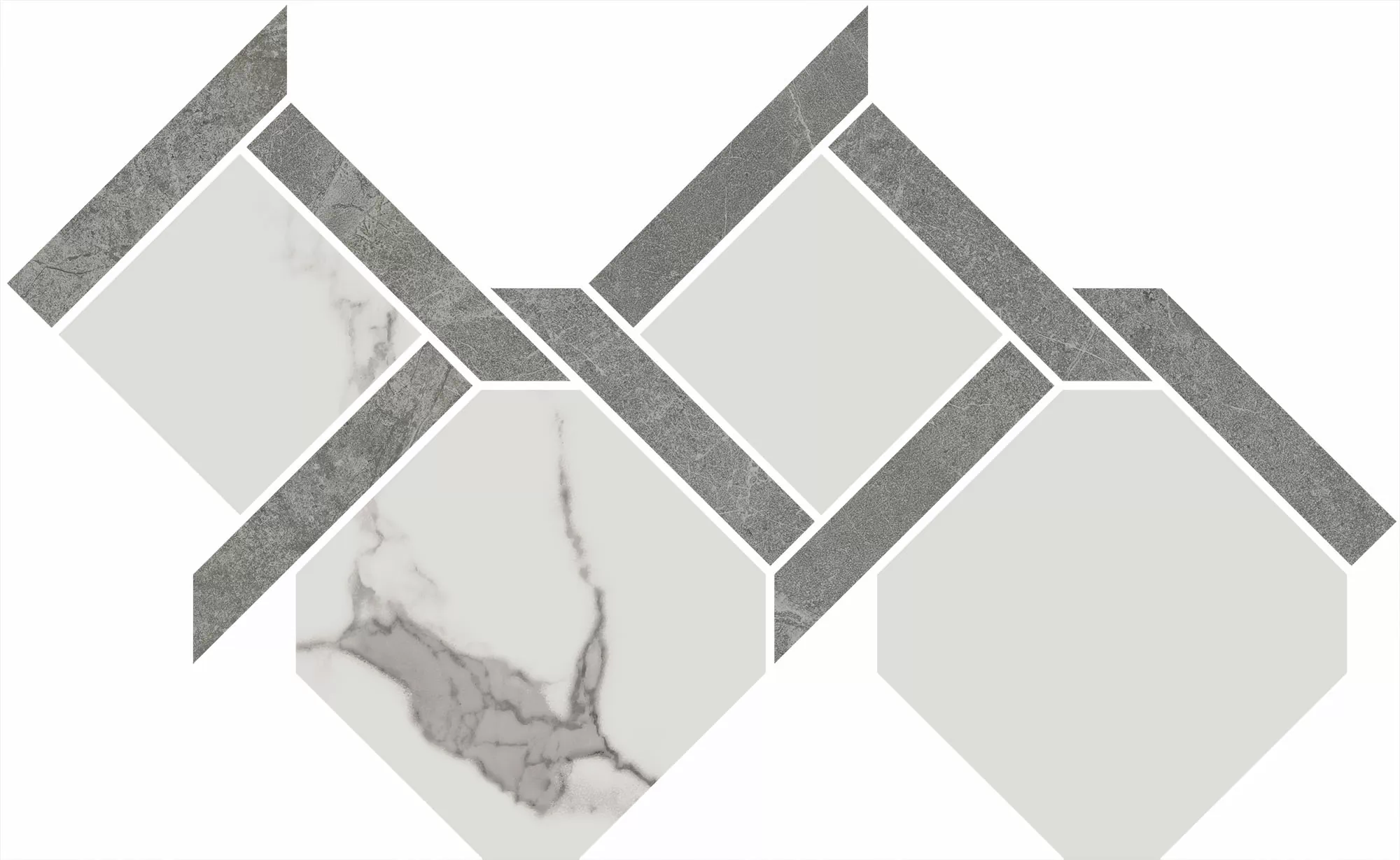 Керамогранит ID167 Декор Риальто 3 наборный лаппатированный 48x29,5x0,9