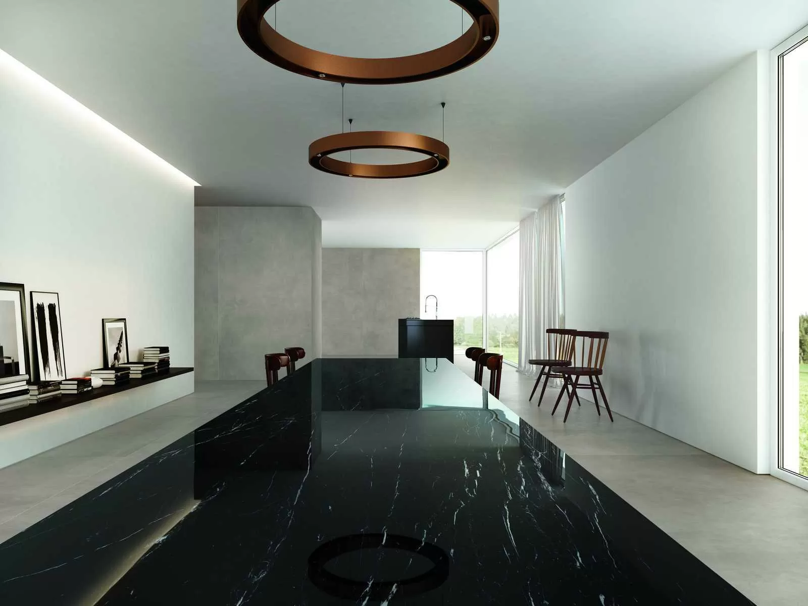 Керамогранит MENX Grande Marble Look Elegant Black Lux 120х280