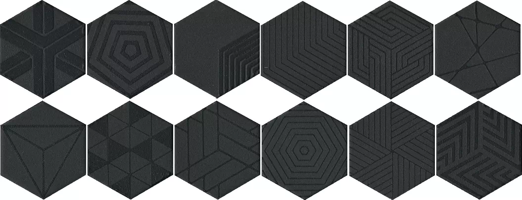 Керамогранит OS/B241/63001 Декор Агуста черный 6х5,2