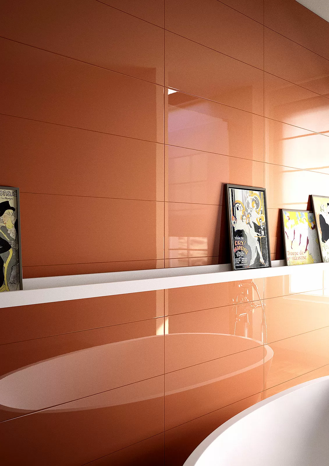 Плитка MLEP Colourline Ivory/Taupe/Orange Decoro 22x66.2