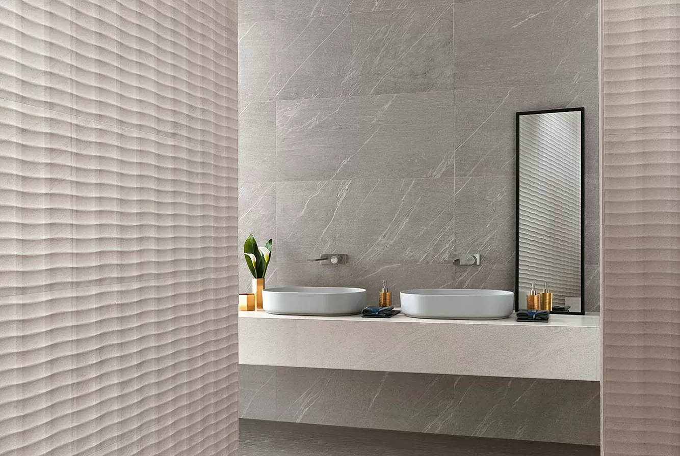 Керамогранит AS2M Marvel Stone Mosaico Esagono Geo Warm Lapp 25,4X35,2