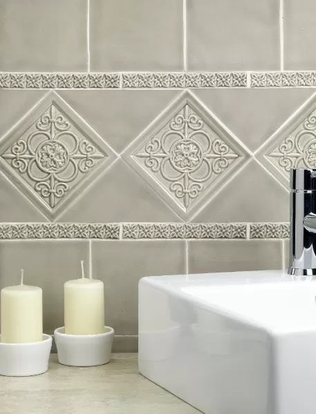 Плитка ADST4021 RELIEVE PONCIANA SILVER SANDS 3X19.8