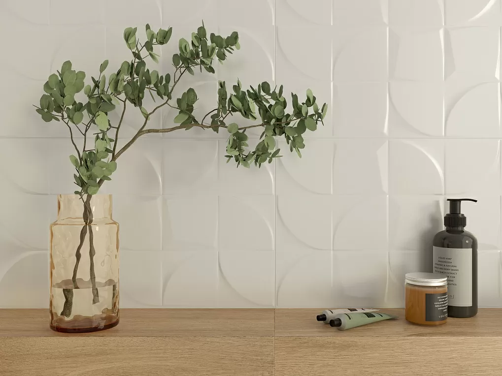 Плитка Blanc white 02 рельеф 30х50