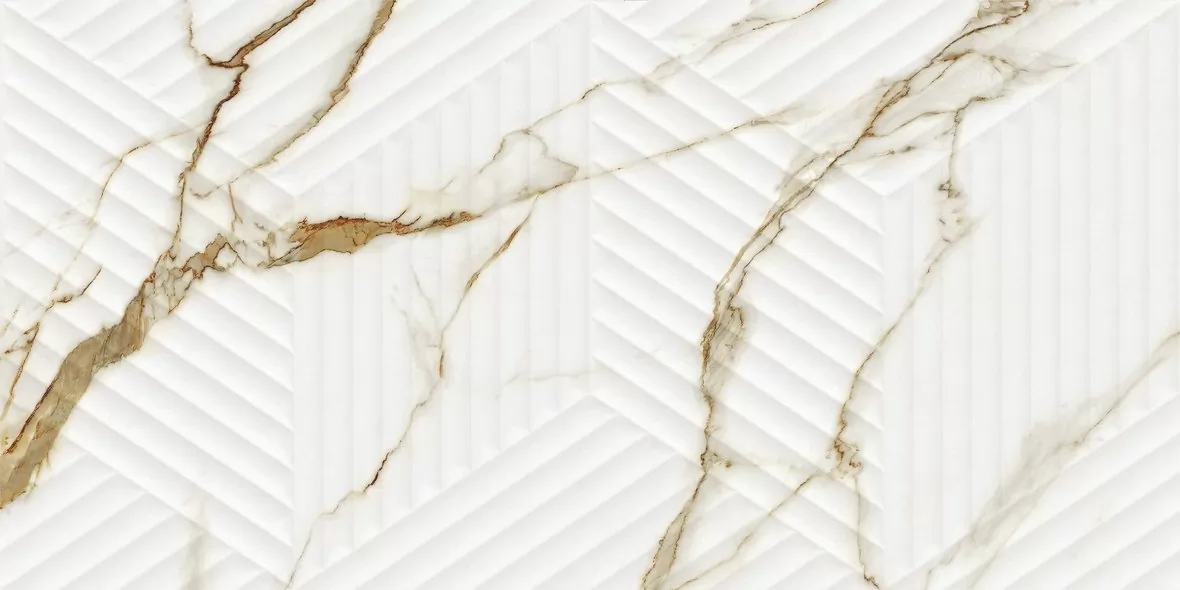 Плитка LE63063A-F53 Bianco Carrara Oro Cubo Rectificado 30х60