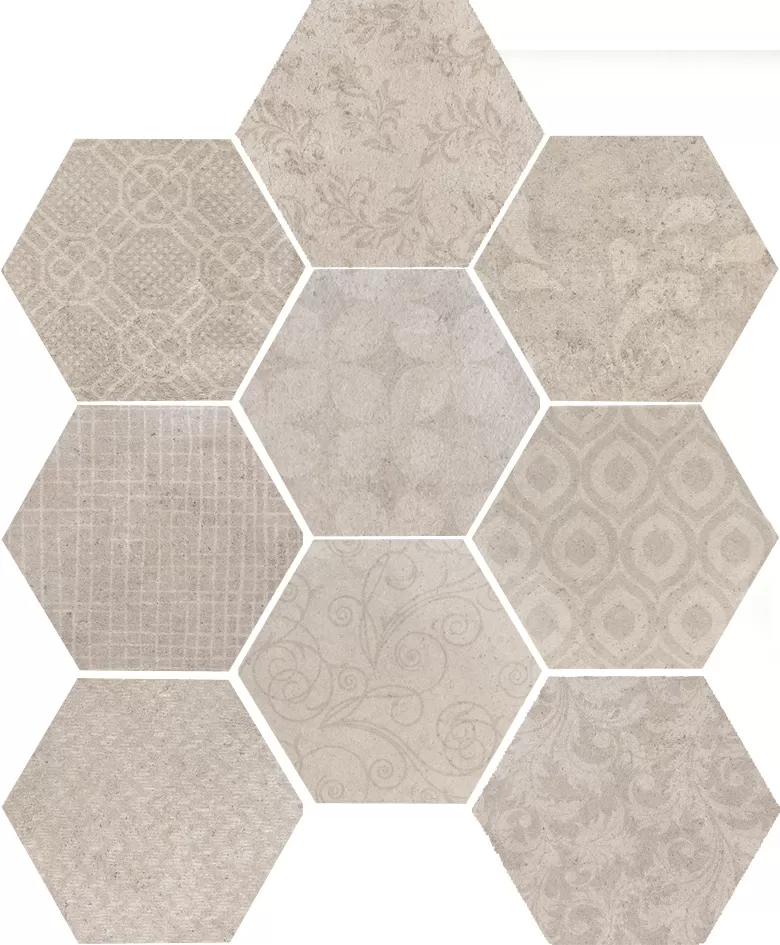 Керамогранит 1047252 RIABITA ESAGONA FABRIC SHABBY CHIC 24x27,7