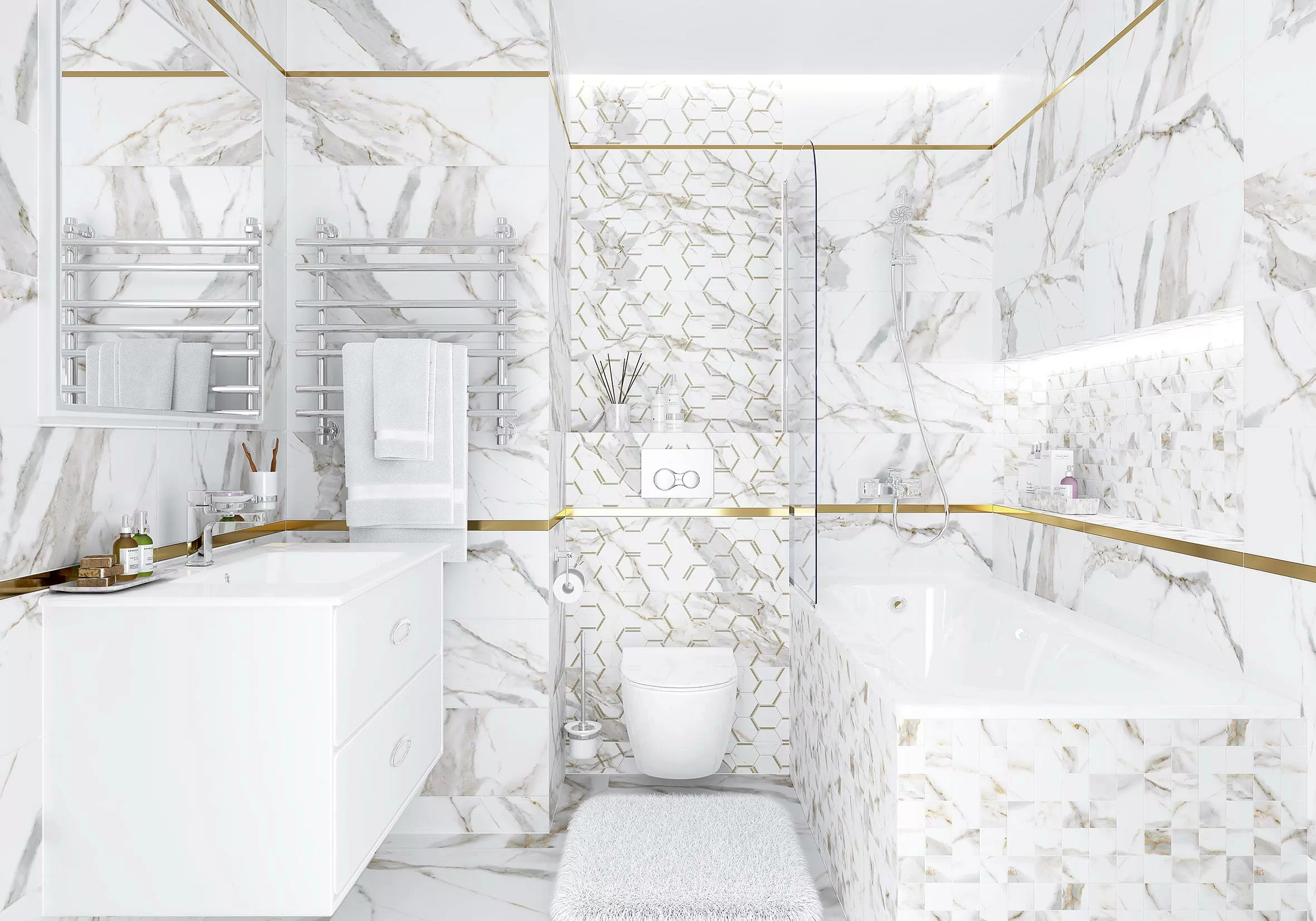 Керамогранит AD 0070 Adelaida белый 60х60