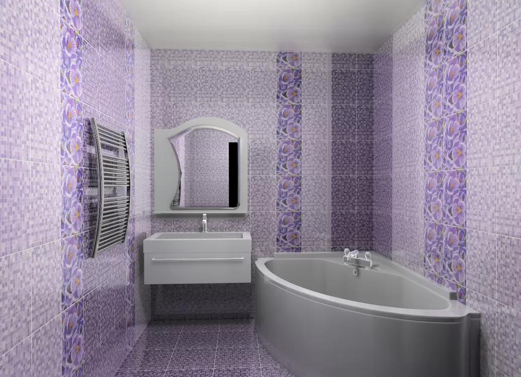 Плитка GL7H221 Motive Glass бордюр сиреневый 4x35
