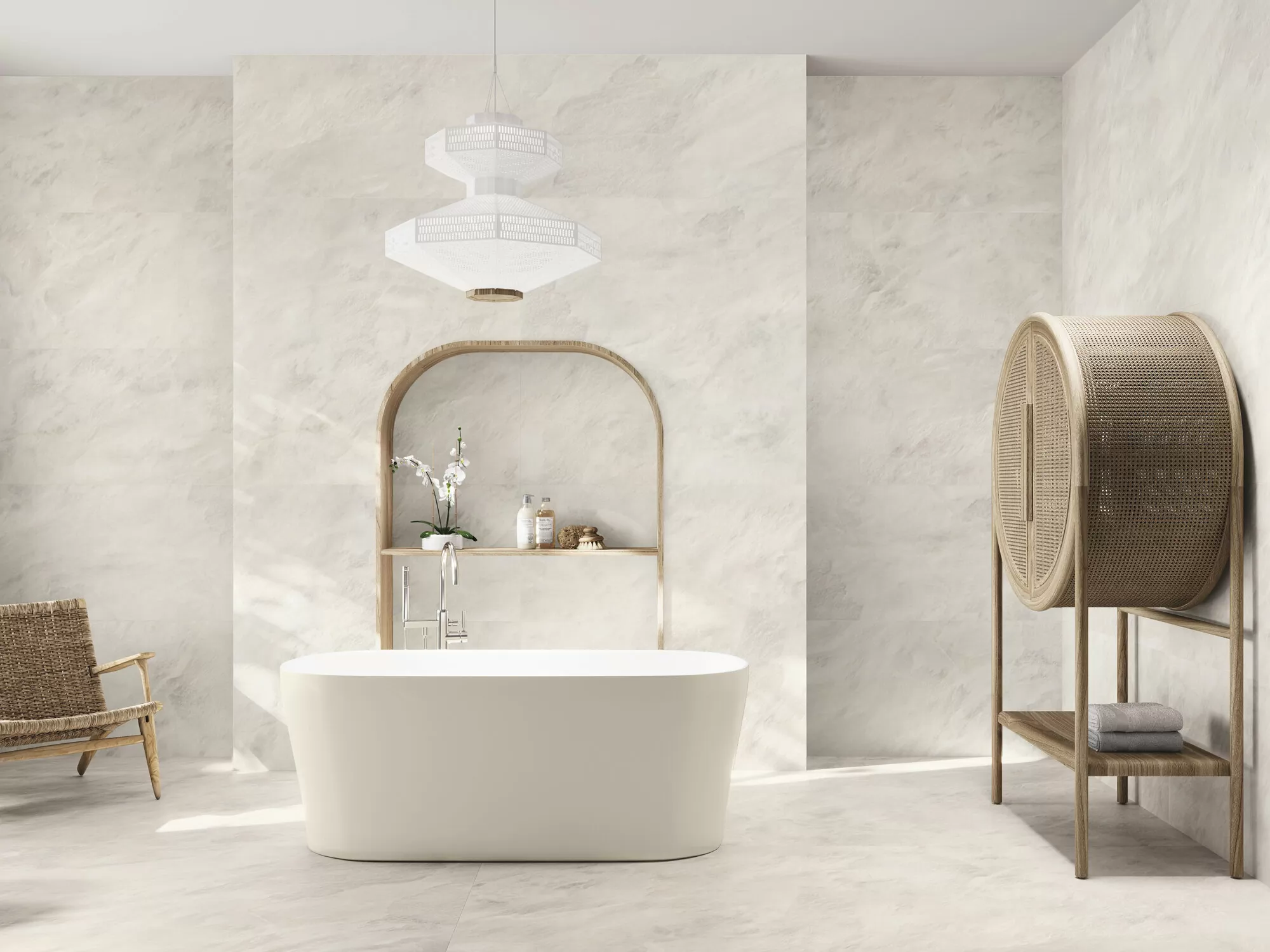 Плитка A040558 Moldura Alexandria White Matt 2x60