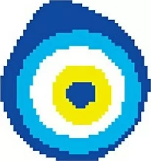 Мозаика SD-101 Porcelain Mosaic Design Evil Eye Bead 3 5x5 (240x270)