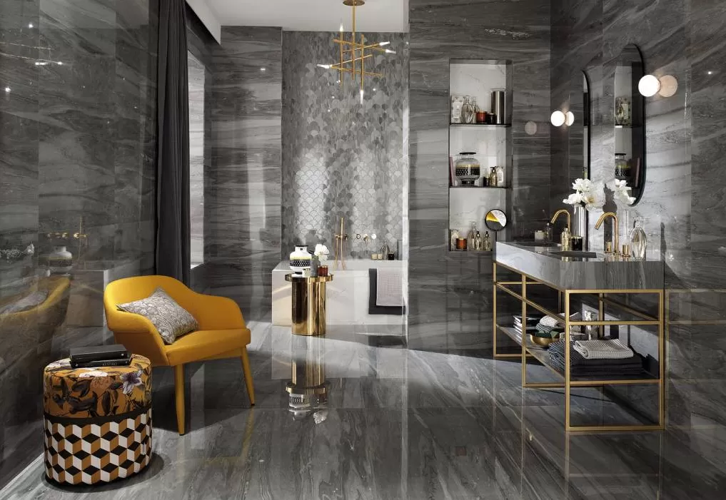 Керамогранит AORY Marvel Grigio Intenso Lappato 75x75