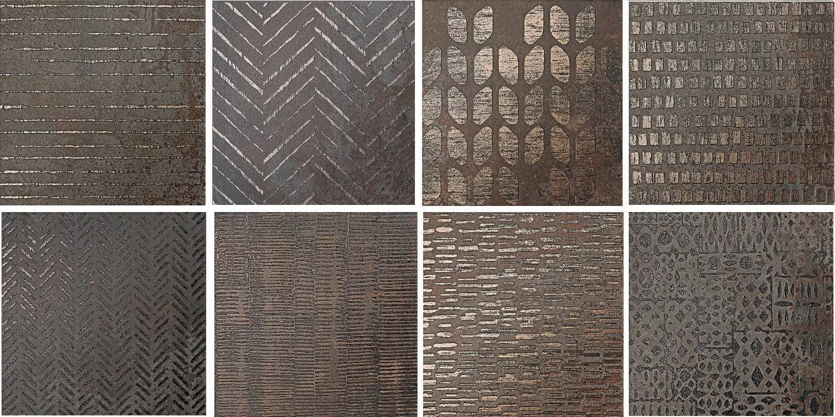 Керамогранит 1062874 Decori Costruire Lamiera Mix Ruggine 25х25