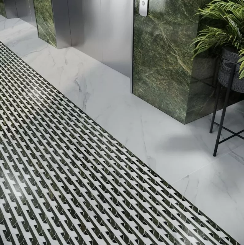 Керамогранит SG593502RA/D Риальто Нобиле 1 зелёный лаппатированный обрезной 119,5x238,5