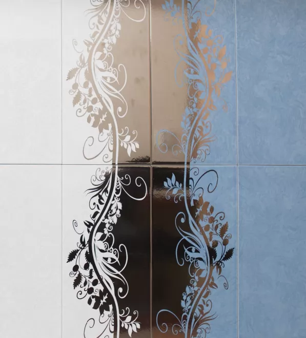 Плитка Keret Olga Blanco Plata 8x50
