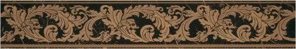Керамогранит 240883 Marble FASCIA 10 BAROCCHINA NERO 9,6x58,5