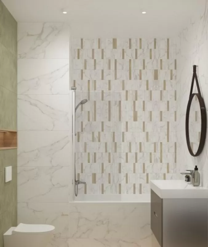 Керамогранит 16880 Wonder белый ректификат 44,8x89,8