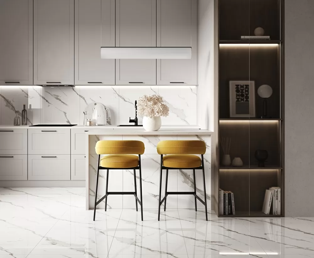 Керамогранит Calacatta Sharp Silver Белый Полированный 60х60