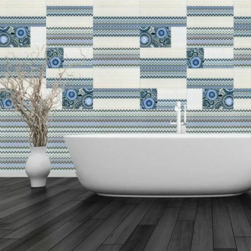 Керамогранит 758630 Твид золотой вставка 10х10