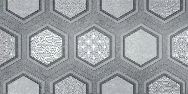 Плитка Рона серая D 25x50