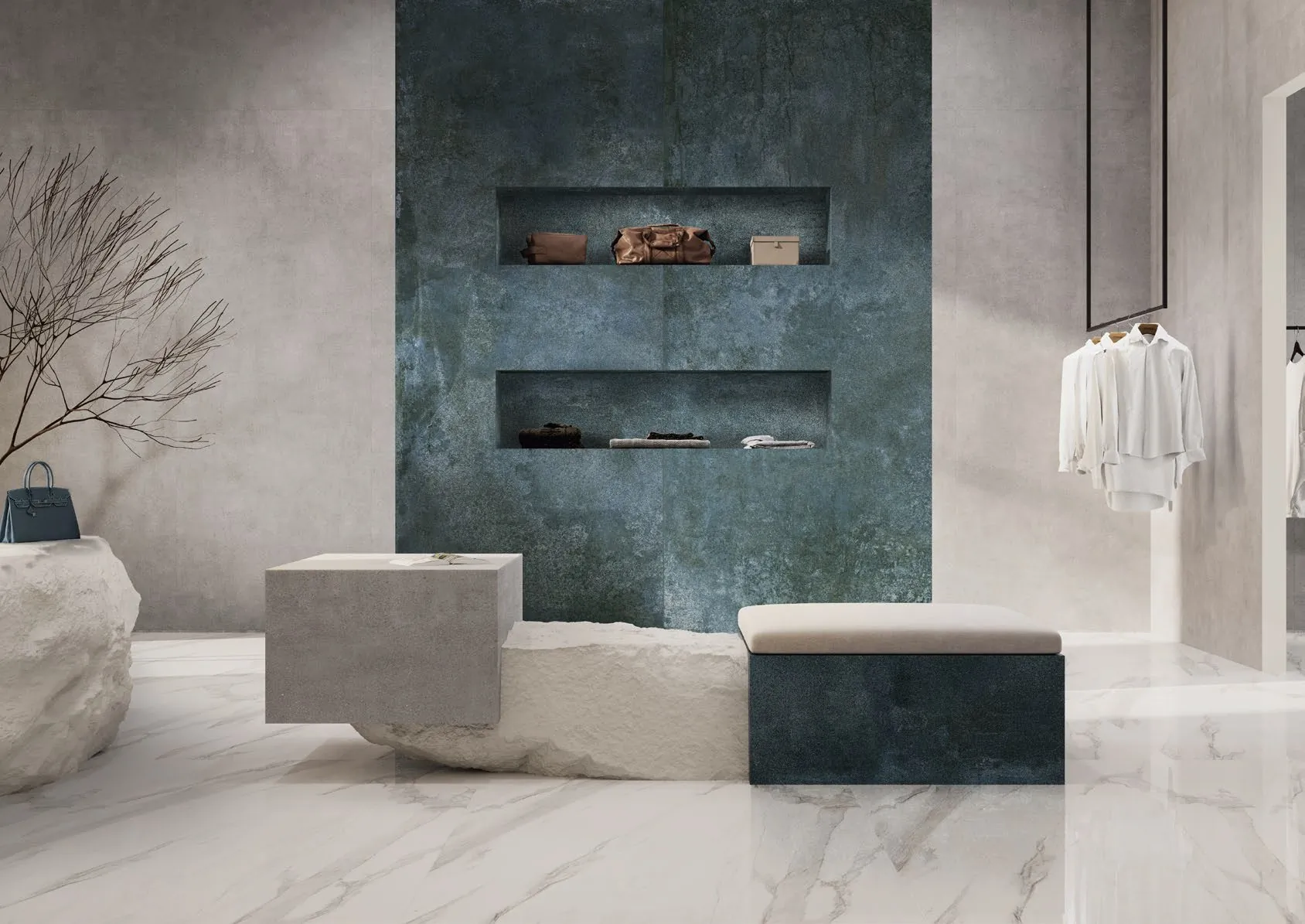 Керамогранит SG074902R Нестос серый светлый лаппатированный обрезной 119,5x320x1,1