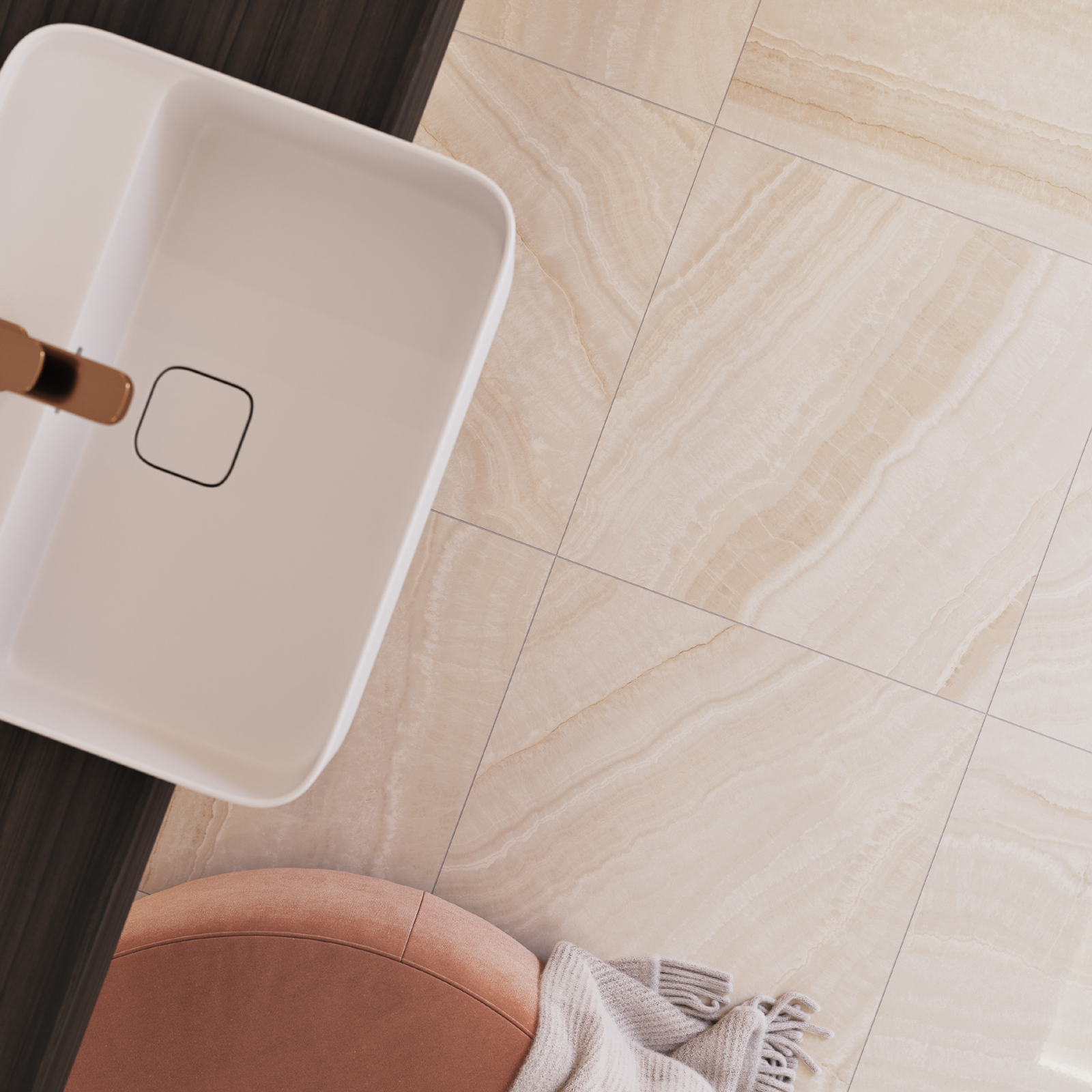 Керамогранит DSKS4835 ONYX skirting dark beige 60x9.5