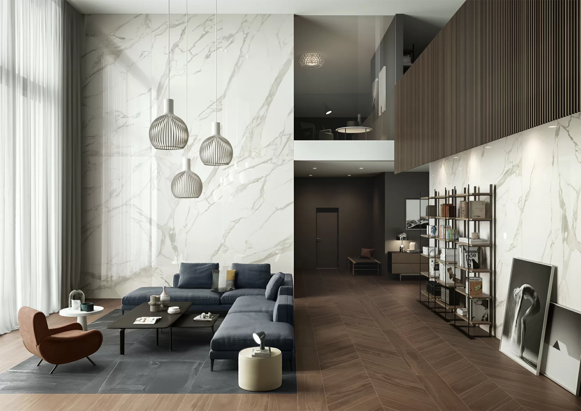 Мозаика Anima Calacatta Oro Composizione F Lucidato 30*30