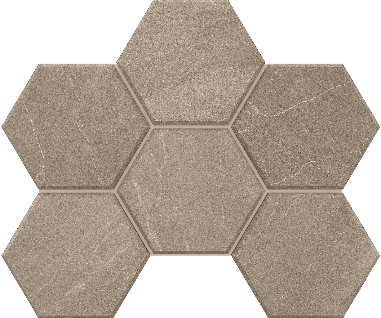 Мозаика Мозаика GB02 Gabbro Hexagon неполированная 25x28.5