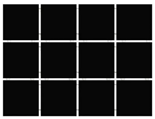 Керамогранит 1222H Конфетти черный полотно 29,8х39,8 из 12 частей 9,8х9,8