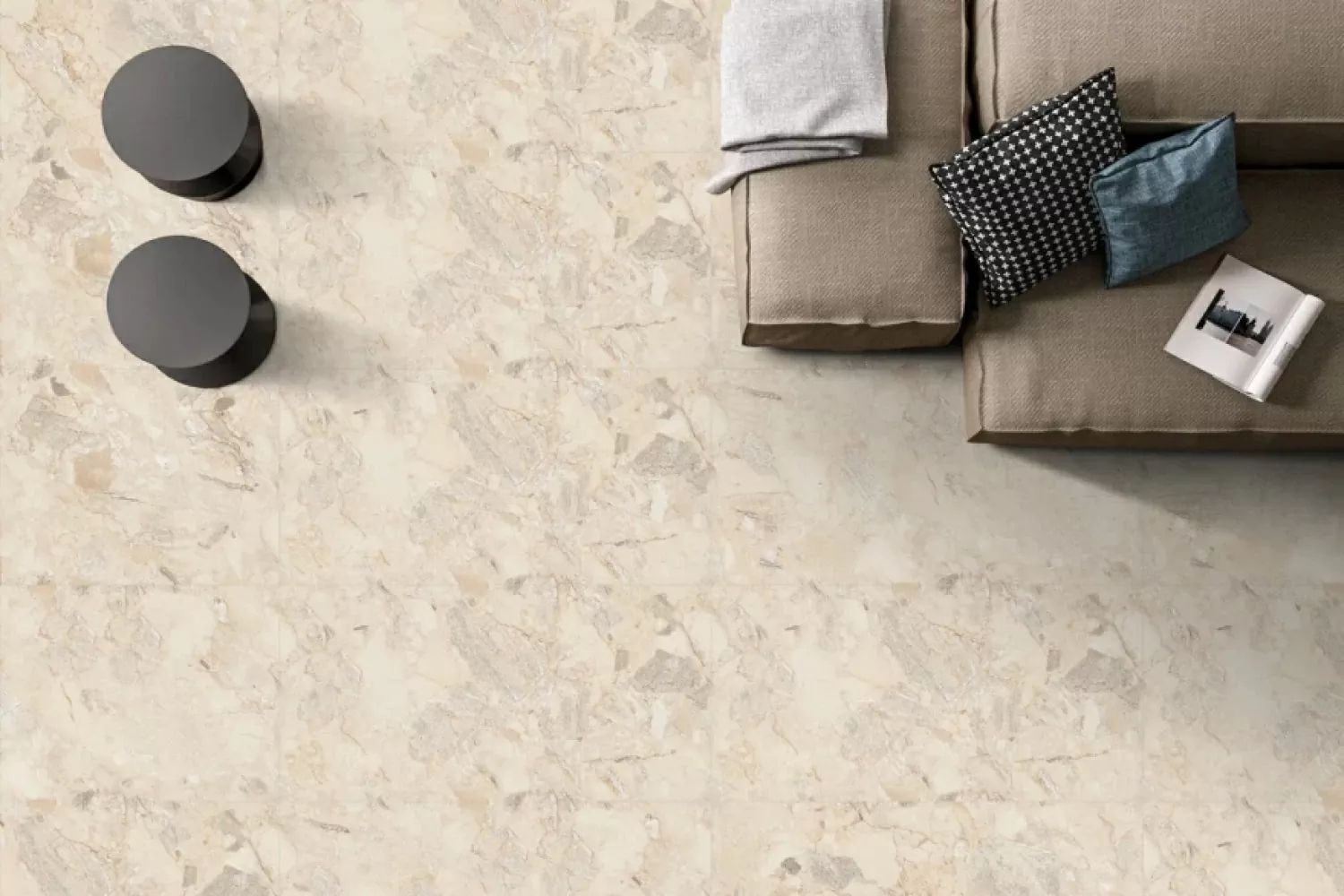 Керамогранит AS22-21 Nairobi Bianco бежевый мальят полированный 120х60