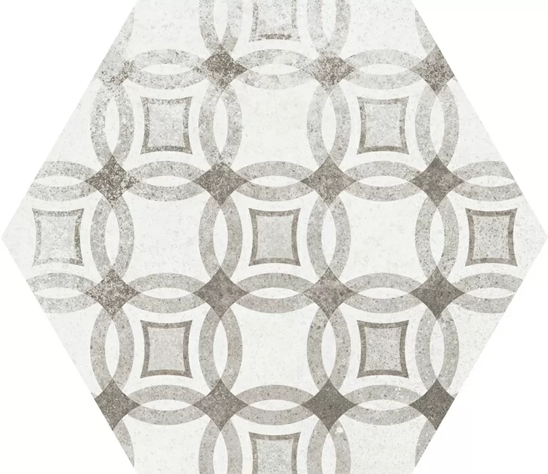 Керамогранит 22099 Hexatile Cement Garden Grey 17,5x20 (17 видов паттерна)