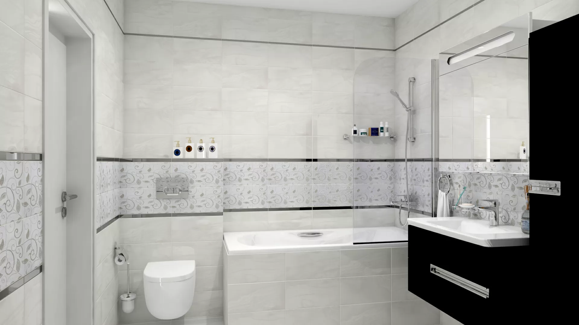 Керамогранит Frame белый 40х40