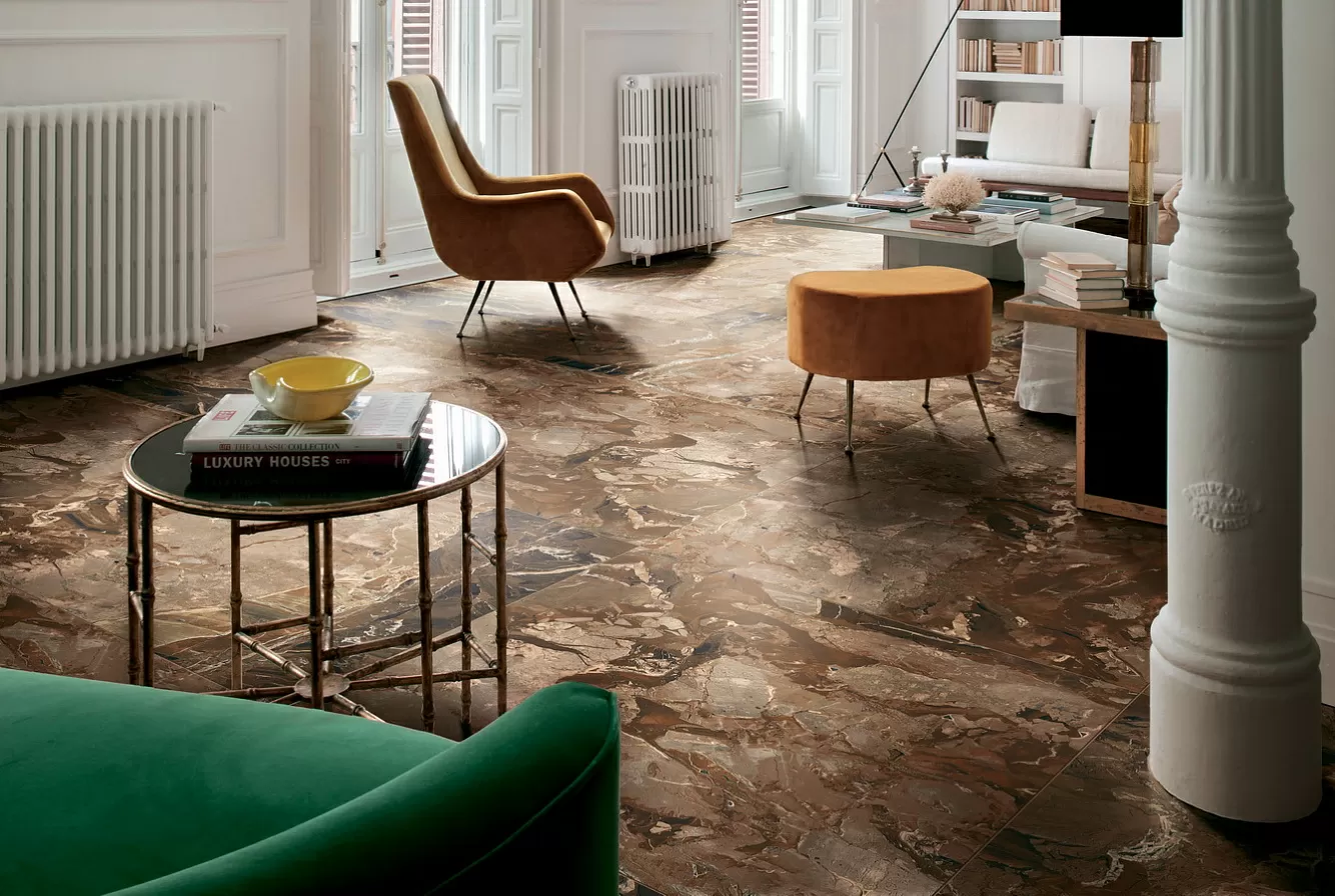 Керамогранит 765907 Onyx&More Golden Porphyry Strutturato 6mm 120x240