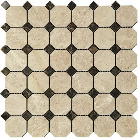 Мозаика 7M036+7M022-BP мозаика Мрамор 48х48+15x15 305х305