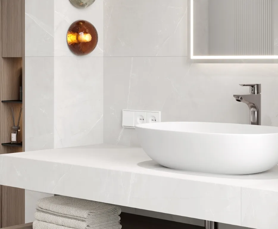 Керамогранит LP6012G0011R Timeless Pearl светло-серый матовый карвинг 59,5х119,1